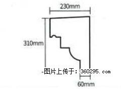 产品分解图型 - 檐口线，型号：SX311-YK-3，规格：230x310mm(3) - 渭南三象EPS建材 wn.sx311.cc